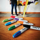 Sharpie - Marqueurs permanents − Pointe biseautée − Noir − Paquet de 4-Pointe biseautée