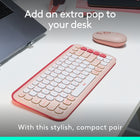 Logitech - Pop Icon ensemble clavier et souris Bluetooth - Rose-Conçu pour ne pas ressembler aux autres: cet ensemble clavier et souris sans fil compact est tout sauf ordinaire. Son design moderne et profilé en plastique recyclé est disponible en couleurs assorties

