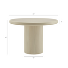 Modway - Belmonte 45 pouces Bois laqué Table à manger ronde à piédestal - Mastic-Sièges 4