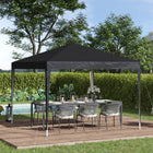 Outsunny - Tente gazébo pliante d'extérieur 10 pi l x 10 pi L - Noir-Structure en acier résistant à la rouille pour une utilisation à long terme