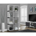 Monarch Specialties - 7076 71 po H Etagere - Blanche /Grise-Sert de bibliothèque ou diviseur de pièce