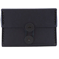 JAM Paper - Portefeuille Kraft avec Bouton et Ficelle Petit Large - 4 1/4 x 6 1/4 x 2 - Noir Recyclé-Portefeuille Kraft noir avec fermeture à bouton et à ficelle