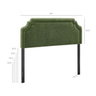 Modway - Magnolia Tissu rembourré Tête de lit King Size - Feuillage-Tête de lit King Size rembourrée