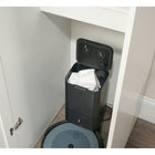 Sauder - Meuble de rangement pour aspirateur robot HomePlus - Blanc doux-Deux étagères réglables pour la polyvalence