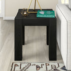 Hudson&Canal - Table d'appoint carrée Langston 22 po de largeur - Grain noir-Caractéristiques assemblage facile