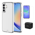 AXS - Ensemble de départ  - étui ULTRA CLEAR transparent testé contre les chutes, protecteur d’écran et chargeur 30W pour Samsung Galaxy A36-Étui résistant aux chutes avec des poches d’air absorbant les chocs