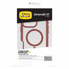 OtterBox - Coque Defender XT transparente pour iPhone 16 Pro Max - Rouge brique transparente-Construction robuste mais fine avec des bords en caoutchouc adhérents pour une prise en main sûre et une absorption des chocs