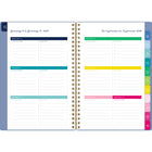 AT-A-GLANCE - Agenda hebdomadaire/mensuel Emily Ley bleu français 2025 - 8 1/2 po H x 5 3/8 po l - Bleu - Bilingue-Une semaine sur deux pages comprenant un espace de planification et une section pour cocher les tâches terminées