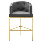 Modway - Savour Touffe Performance Velvet Tabouret de bar - Charbon de bois-Capacité de poids du tabouret de bar : 300 lb