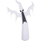 HOMCOM - 1 - 8 m Halloween gonflable effrayant fantôme jardin décorations extérieures lumière LED - blanc-La cour gonflable de 6 pieds de haut comprend un fantôme blanc qui semble danser ou flotter la nuit 
