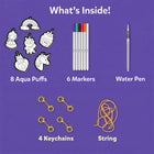 Skillmatics - Aqua Puffs Princess and Unicorn-Technique simple au pinceau à réservoir d'eau : ni peinture ni feutres nécessaires