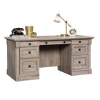 Sauder 65"W La Collection Palladia Bureau Ministre - Finition Split Oak-Les tiroirs à fichiers inférieurs sur des glissières à extension complète peuvent contenir des fichiers suspendus de format Lettre, Légal ou A4 pour garder vos documents importants organisés