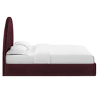 Modway - Solana Arqué Performance Velvet Lit plateforme Queen, Mûrier-Base du socle