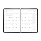 Mead - Cahier de rendez-vous hebdomadaire/mensuel Contempo 2027 - 10 7/8 po H x 8 1/4 po l - noir - bilingue-Hebdomadaire : une semaine sur deux pages, comprenant un espace de notes ligne, un horaire de rendez-vous hebdomadaires et un horaire ouvert le week-end, mensuel : un mois sur deux pages