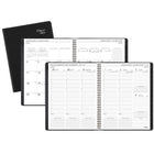 Mead - Cahier de rendez-vous hebdomadaire/mensuel Contempo 2026 - 10 7/8 po H x 8 1/4 po l - noir - bilingue-Couverture en poly texturee noire