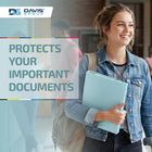 Davis Group - Classeur à anneaux à 3 compartiments - anneaux ronds de 2 -5 cm - couleur Turquoise-Cette reliure avec pochette de recouvrement convient parfaitement aux manuels, rapports et présentations