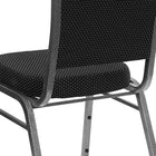 Flash Furniture 4 pièces Chaise de banquet empilable de la série HERCULES avec dossier à couronne et tissu à pois noirs-Panneau arrière sans couture