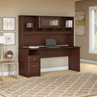Bush Furniture Cabot Bureau d'ordinateur 72 W avec niche et tiroirs - cerisier de récolte (CAB049HVC)-Construit en stratifié sur bois d'ingénierie, finition cerise de récolte