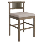 Modway - Eleni Terrasse extérieure Bois de teck Tabourets de comptoir Ensemble de 2 - Caillou-Capsules de pied non marquées