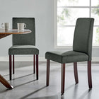 Modway - Prosper Tissu rembourré Fauteuil d’appoint de salle à manger Ensemble de 2 - Gris-Chaises d’accent chic