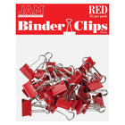 JAM Paper - Pinces à reliure colourées - petites - 19 mm (3/4 po) - pinces rouges - paquet de 25- Couleur : Rouge | Fabriqué en acier trempé pour une tenue extra forte