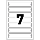 Avery® - Étiquettes permanentes pour chemises de classement, 3 1/2 po x 1/3 po, blanches, paq./70 (2327)-Adhésif permanent