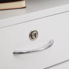 HOMCOM - Armoire de rangement pour documents et imprimante à roulettes 24 po pour bureau à domicile - blanc-Fabriqué en panneau de particules revêtu de mélamine pour plus de solidité et de stabilité   
