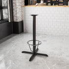 Flash Furniture 30 x 30 po Table de restaurant X-Base avec 3 po Dia. Colonne de hauteur de barre et anneau de pied-Base de table de restaurant
