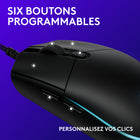 Logitech - Souris de jeu RVB programmable  G203 Prodigy - noire-Le design à six boutons de la souris offre confort et contrôle. avec Logitech G HUB, vous pouvez définir des commandes, des contrôles ou des affectations de touches pour personnaliser et simplifier votre expérience de jeu