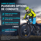 Gyrocopters - Vélo électrique pour adultes Zeil - Vitesse 40 km/h - Autonomie PAS 91 km - Noir-Restez informé grâce à l'écran LCD rétroéclairé, qui affiche en temps réel le kilométrage total, la vitesse, le niveau de batterie et les réglages d'assistance