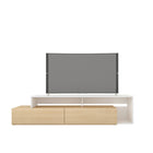 Nexera - Meuble audio-vidéo Tonik, 72 po, Érable naturel et blanc-Le meuble audio-vidéo de 72 pouces Tonik est parfait pour votre grand écran de télévision et ajoutera un style épuré et moderne à votre salon