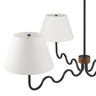 Modway - Sunlit Gribouillis à 4 bras Lumière suspendue - Noir noyer-ETL inscrit et approuvé