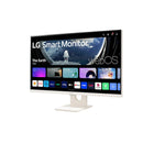 LG - Moniteur intelligent IPS Full HD 100 Hz 27 pouces avec webOS et haut-parleurs intégrés-Intelligent à l’intérieur et élégant à l’extérieur avec un design à 3 côtés, pratiquement sans cadre avec un support élégant et plat qui a fière allure sur un bureau à domicile. Le réglage de l’inclinaison de l’écran permet de visualiser l’écran comme vous l’aimez