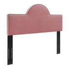 Modway - Soleil Performance Velvet Lit simple, Rose poussiéreuse-Poutre centrale renforcée et jambes de soutien