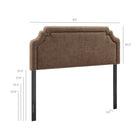 Modway - Magnolia Tissu rembourré Tête de lit King Size - Moka-Tête de lit King Size rembourrée