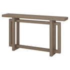 Hudson&Canal - Console Breslow 55" L - Chêne gris vieilli-Le plateau de table a une capacité de poids de 50 lb