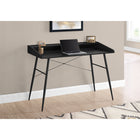 Monarch Specialties - 7537 Bureau 48 po L - Noir/Metal Noir-La base en métal dans une finition noire comprend des pattes métalliques effilées et inclinées et des barres de soutien en forme de X à l'arrière qui offrent une stabilité