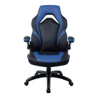 Emerge - Fauteuil de jeu en cuir reconstitué Vortex de la gamme - noir et bleu-Fauteuil de jeu noir et bleu