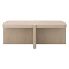 Hudson&Canal - Table basse rectangulaire Laguna de 114 cm de large, blanc aulne-La table est fabriquée à partir de matériaux de haute qualité avec une finition aspect bois d'aulne blanc