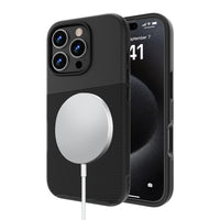 AXS - PROTech Plus MagSafe Compatible Sleek Dual-layered Anti-Shock Case for Apple iPhone 16 Pro - Noir-Résistant aux chutes jusqu’a 10 pieds