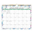 Blueline - 2026 Calendrier mural mensuel - 15 po x 12 po - Wildflowers - Bilingue-12 mois: janvier 2026 à décembre 2026