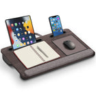 ShoppingAll - Bureau Portatif Avec Coussin – Convient Aux Ordinateurs Portables Jusqu’à 17 Pouces – Gris-Spacieux Et Compatible – Conçu pour accueillir des ordinateurs portables jusqu’à 17", ainsi que des tablettes et téléphones intelligents. Dimensions : 54,4 cm (21,4") x 36 cm (14,1").