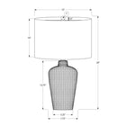 Monarch Specialties - Luminaire - 24 po H Lampe De Table - Céramique Noire - Abat-Jour Noir - Contemporain-Avec un câble noir de 6 pieds de long, cette lampe polyvalente peut être placée sur une table d'appoint ou latérale dans votre salon ou votre bureau à domicile, ou sur votre table de chevet en tant qu'option d'éclairage décoratif contemporain