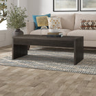 Hudson&Canal - Table basse rectangulaire Lawrence , 48 po de largeur, brun aulne-Finition en brun aulne aspect bois