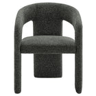Modway - Oslo Tonneau Tissu tapis Chaise d’accent pour salle à manger - Anthracite-9