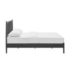 Modway - Adair Fuseau Métal Lit plateforme Queen, Charbon de bois-Jambes de soutien au centre