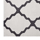 Modway - Marja Treillis marocain Tapis de comédie 8 pi l x 10 pi L - Ivoire et charbon de bois-Microfibre 100% polyester