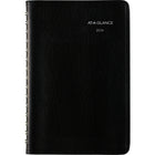 AT-A-GLANCE - Cahier de rendez-vous quotidien 2026 - 8 po H x 4 7/8 po l - noir - anglais-12 mois : janvier 2026 à décembre 2026