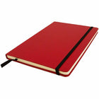 JAM Paper - Carnet à couverture rigide avec élastique - Grand journal - 5 7/8 po x 8 1/2 po - Rouge - 100 feuilles lignées-Quantité : vendu à l'unité | 100 pages papier lignées/lignées.