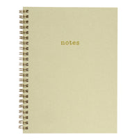 Gry Mattr - Cahier de notes à spirale - 6 po x 8 po - Ligné - 80 feuilles - sauge-La couverture est faite de sous-produit de kiwi